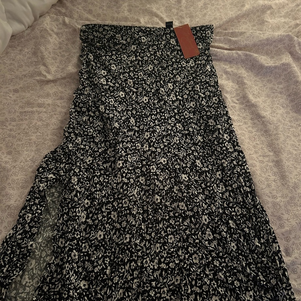 Floral Black and White Women's Skirt